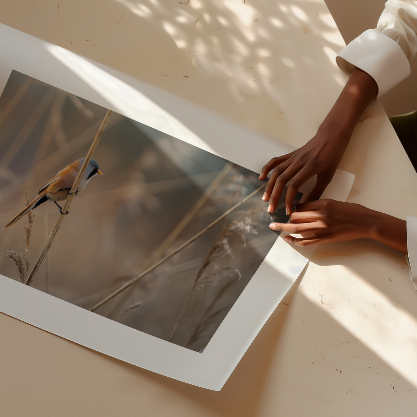 Print 'Baardman in het riet'